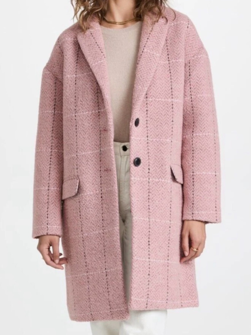 Rag & Bone Women’s Estelle Cocoon Coat Pink XS